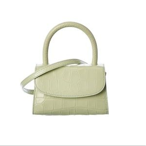 By FAR Mini Croc-Embossed Leather Tote